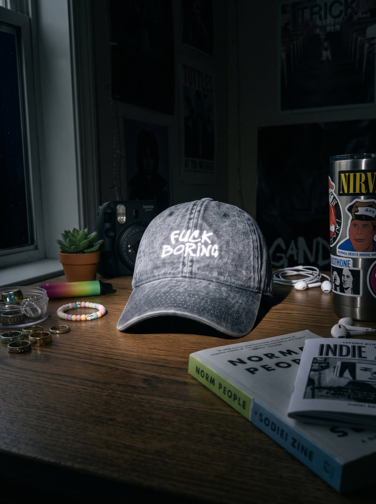 FUCK BORING WASHED CAP